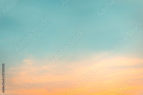 two tone color of blue and brown sky nature background