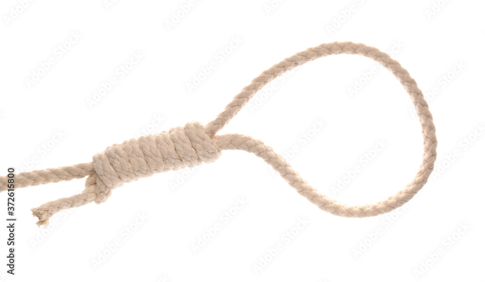 Rope with loop on white background Rope with loop on white background
