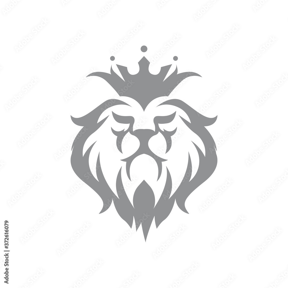 Abstract lion king logo template 