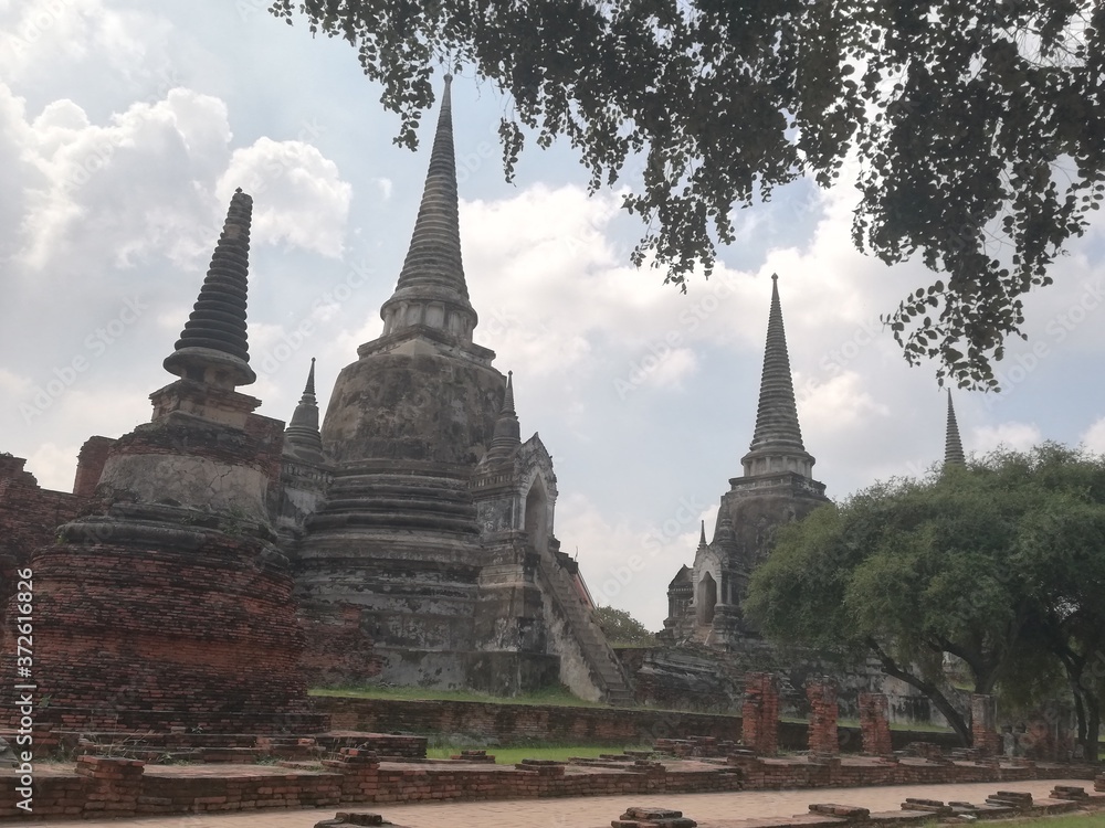 Chedis of Wat Phra Si Sanphet, Thailand.