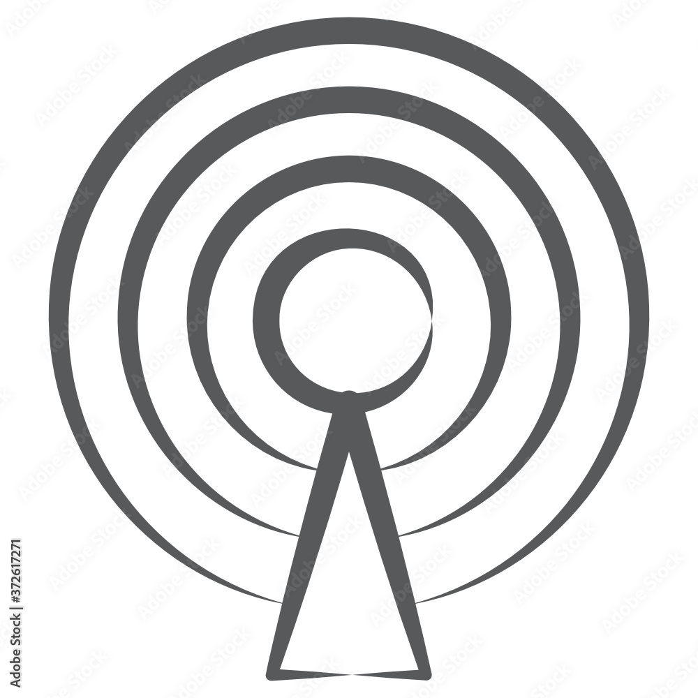 Trendy doodle line style of podcast icon
Trendy doodle line style of podcast icon