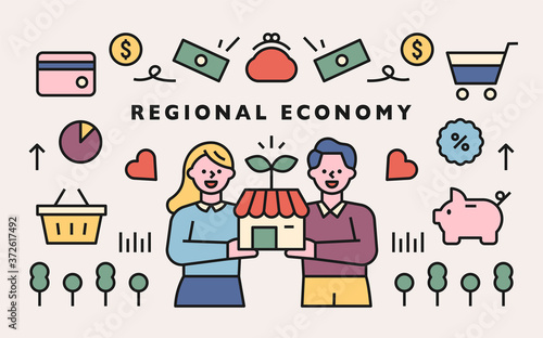 Regional economic development icons