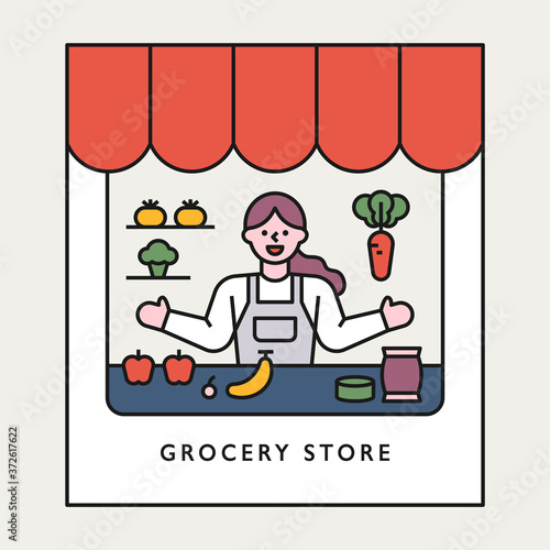 Grocery store and owner.