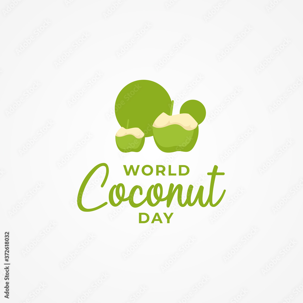 World Coconut Day Vector Design Illustration World Coconut Day Vector Design Illustration