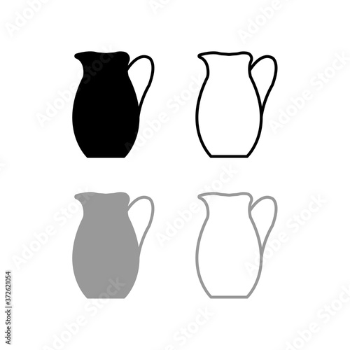 Jug for milk or water. Icon vector illustration.
