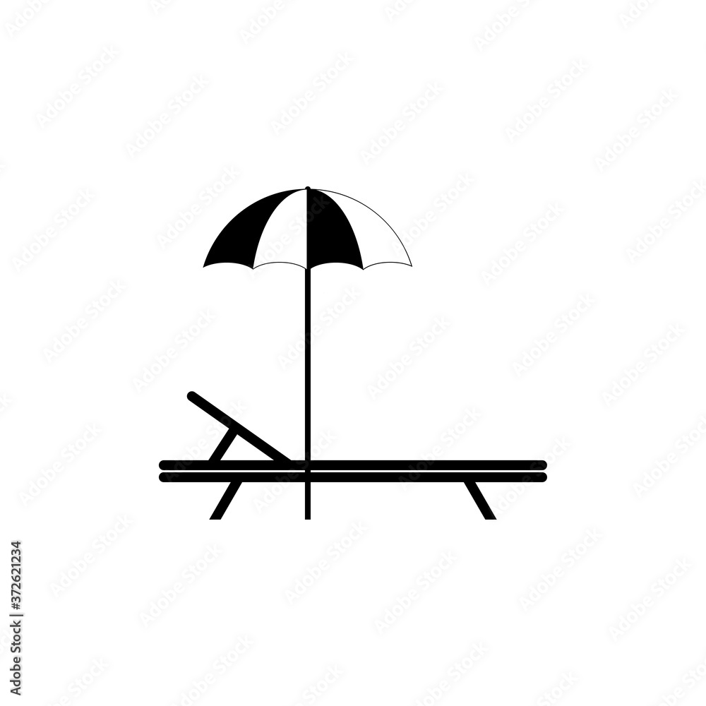Summer and beach with umbrella icon vector. EPS 10 Summer and beach with umbrella icon vector. EPS 10