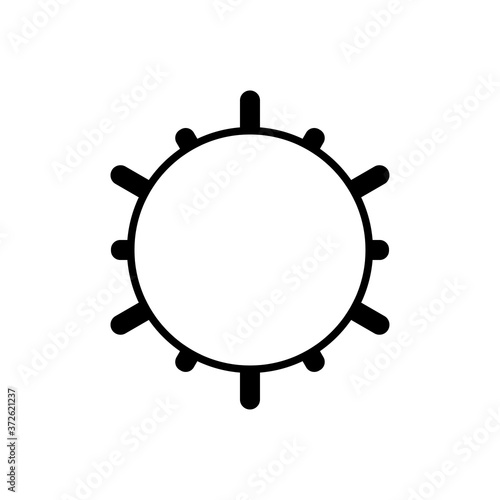 Sun light. Sun icon for simple flat style weather ui design.