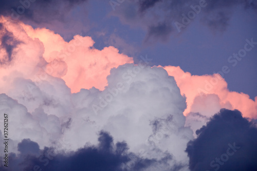 Fototapeta Naklejka Na Ścianę i Meble -  Pink and blue clouds