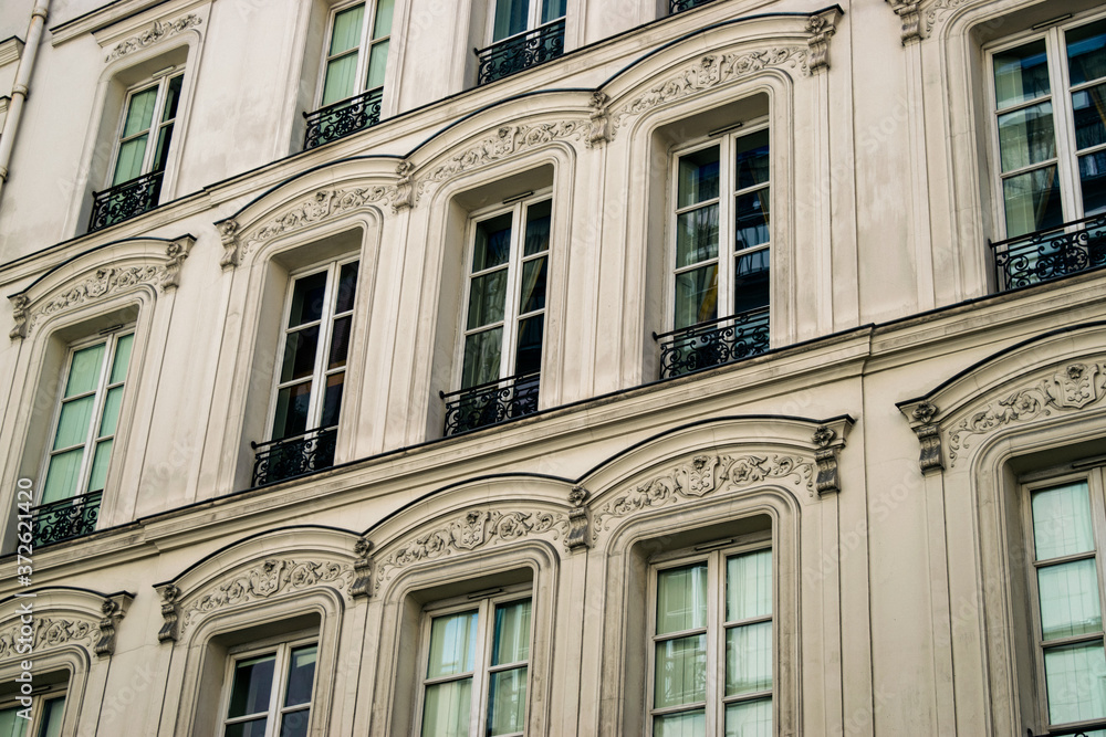 facade of an old apartment building in Paris