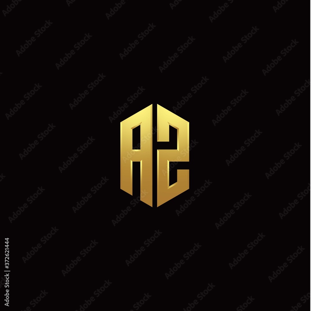 A Z modern monogram style initial logo template A Z modern monogram style initial logo template