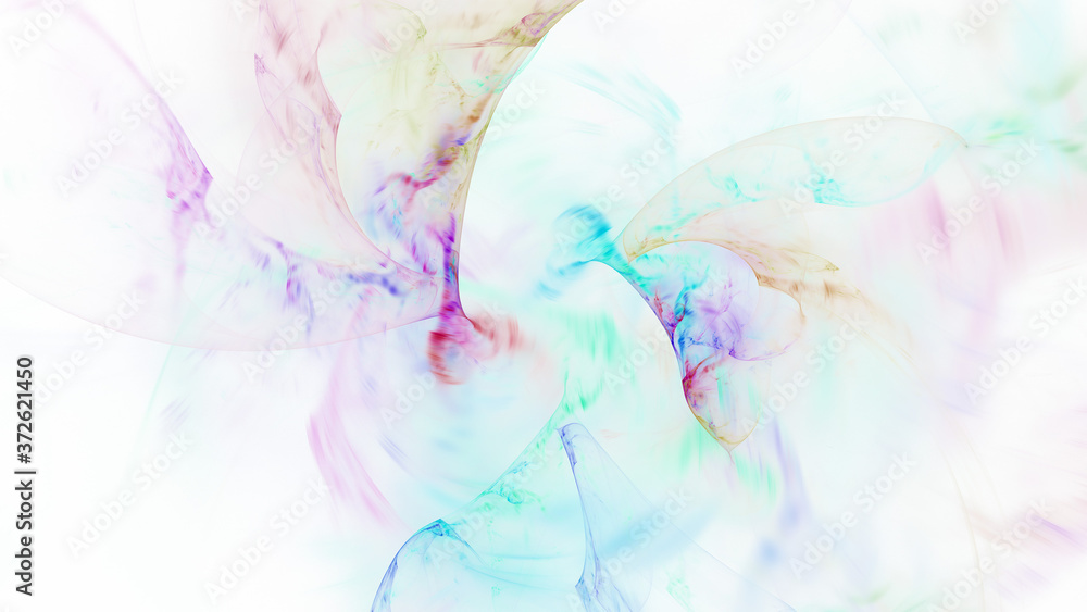 Abstract colorful blue and violet blurred shapes. Fantasy light background. Digital fractal art. 3d rendering. Abstract colorful blue and violet blurred shapes. Fantasy light background. Digital fractal art. 3d rendering.