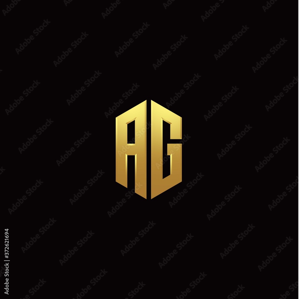A G modern monogram style initial logo template A G modern monogram style initial logo template