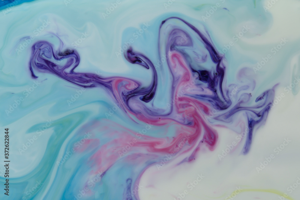 Creative with abstract painted waves