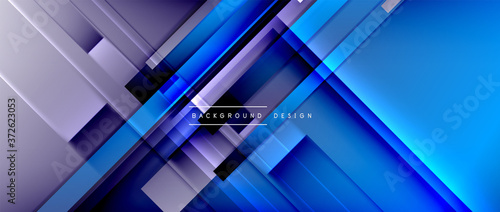 Dynamic lines on fluid color gradient. Trendy geometric abstract background for your text, logo or graphics