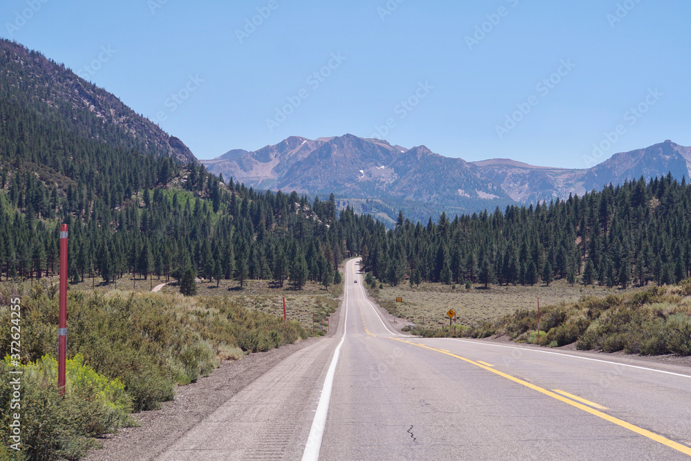 June Lake Loop Road on a sunny day, in the Eastern Sierra, California June Lake Loop Road on a sunny day, in the Eastern Sierra, California