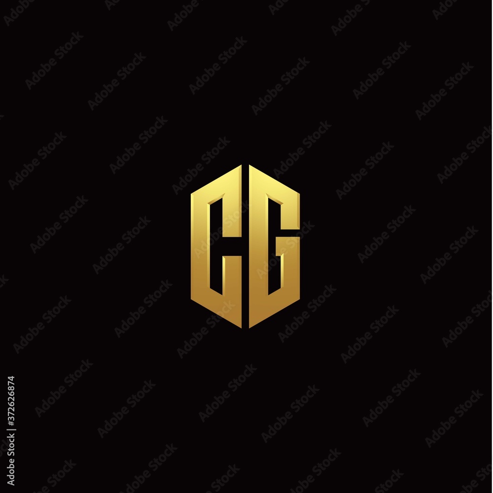 C G modern monogram style initial logo template C G modern monogram style initial logo template