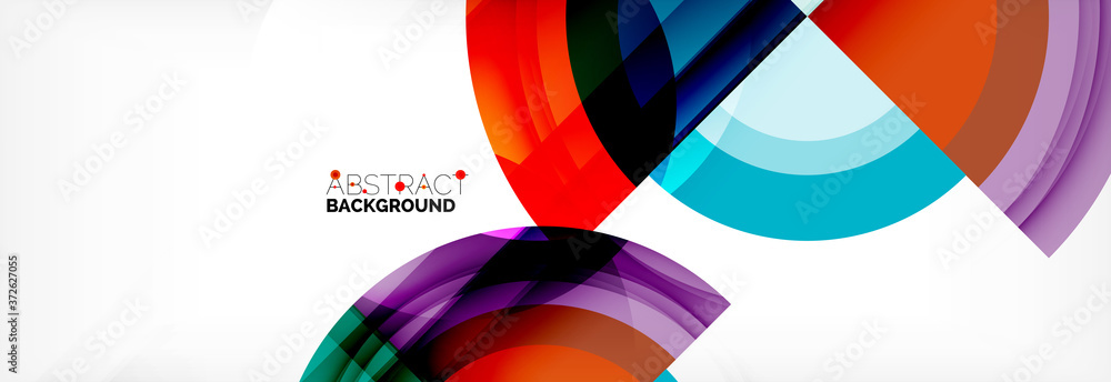 Round shapes, triangles and circles. Modern abstract background Round shapes, triangles and circles. Modern abstract background