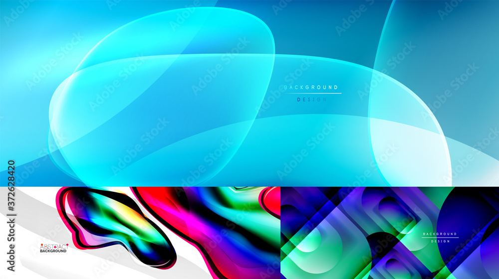 Minimalistic designs, creative concepts, vector geometric abstract background set