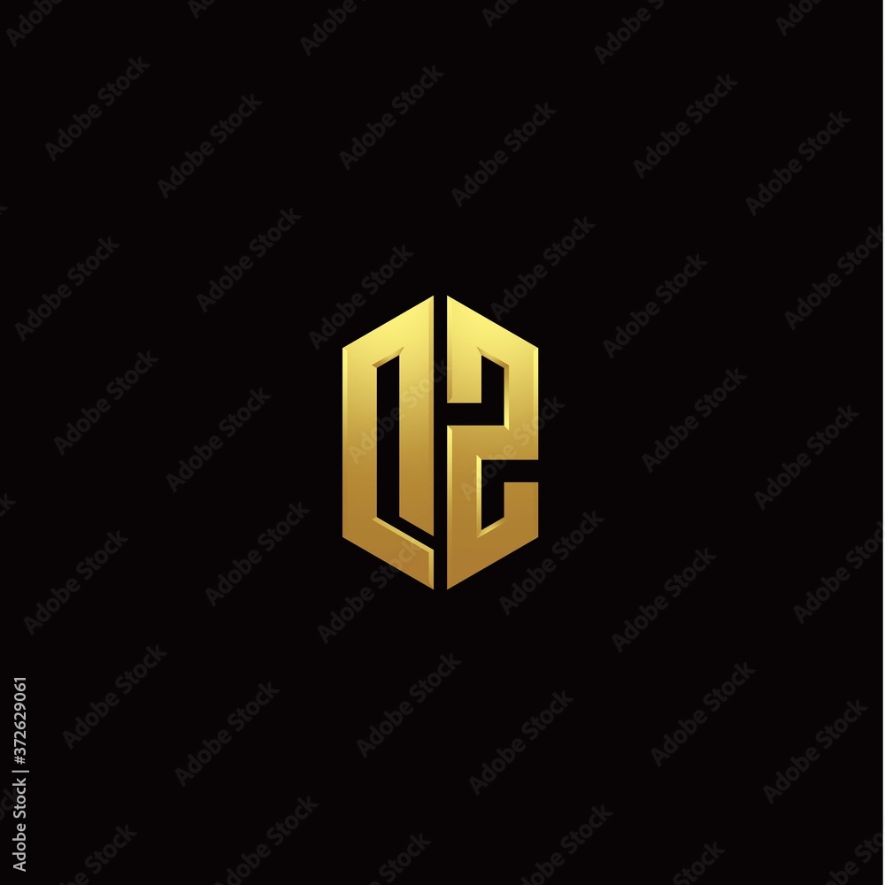 D Z modern monogram style initial logo template D Z modern monogram style initial logo template