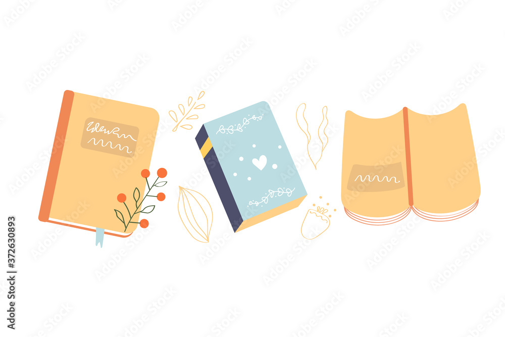Books, cozy reading design. Flat illustration isolated on white background. Love read, education concept. Books, cozy reading design. Flat illustration isolated on white background. Love read, education concept.