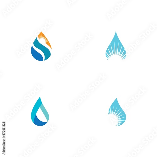 Set Water drop Logo Template