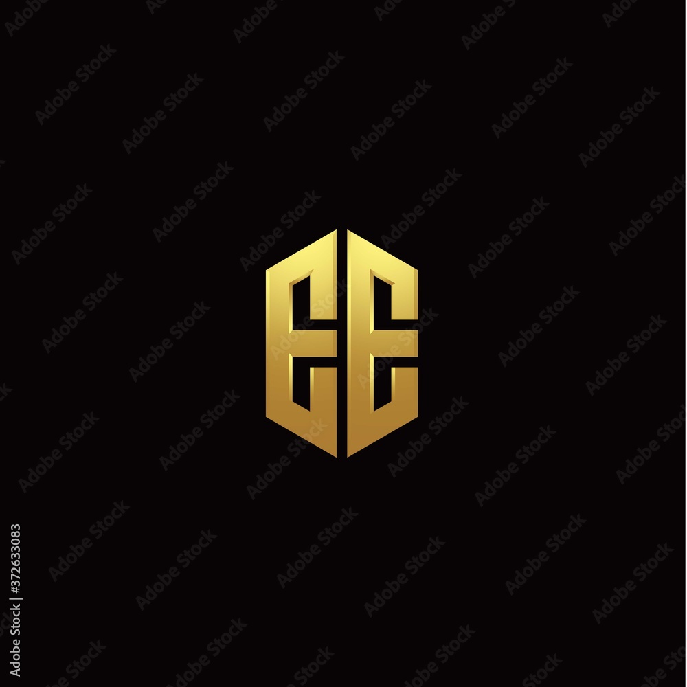 E E modern monogram style initial logo template E E modern monogram style initial logo template
