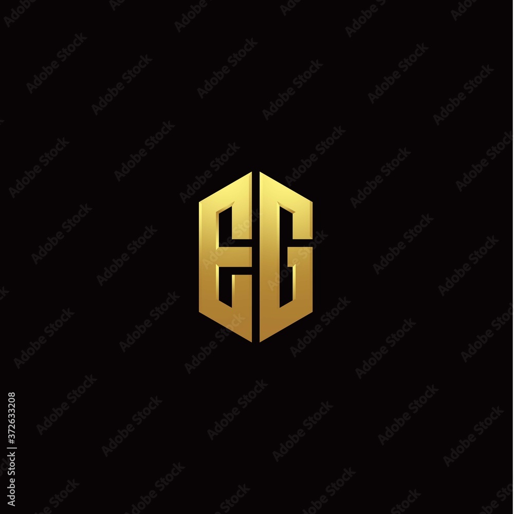 E G modern monogram style initial logo template E G modern monogram style initial logo template