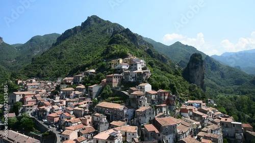 Panoramic view of the rural town of Orsomarso, in the region of Calabria, Italy.
 photo