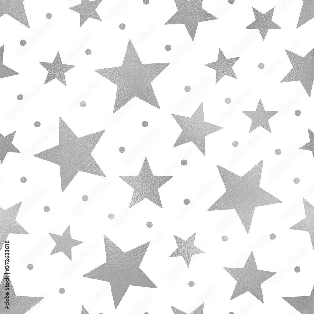 Star seamless pattern. Stars silver glitter background for prints. Glitter Star. Vector illustration Star seamless pattern. Stars silver glitter background for prints. Glitter Star. Vector illustration