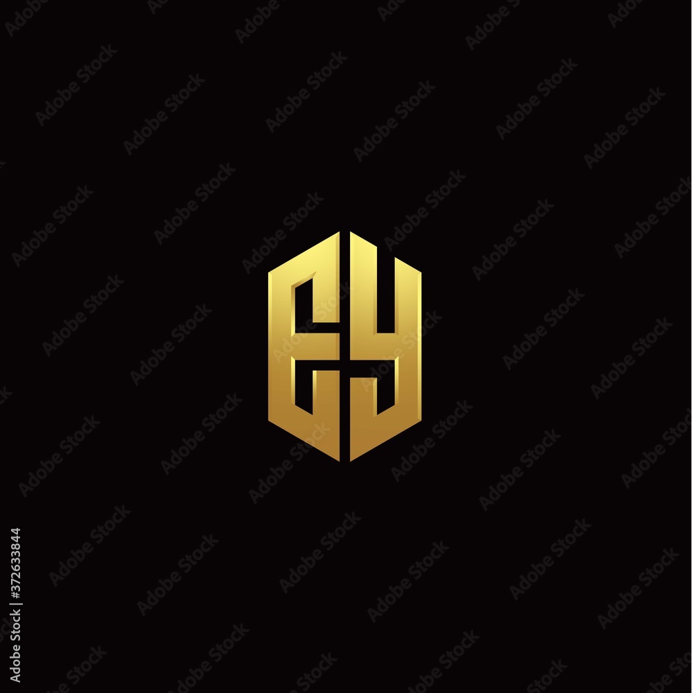 E Y modern monogram style initial logo template E Y modern monogram style initial logo template
