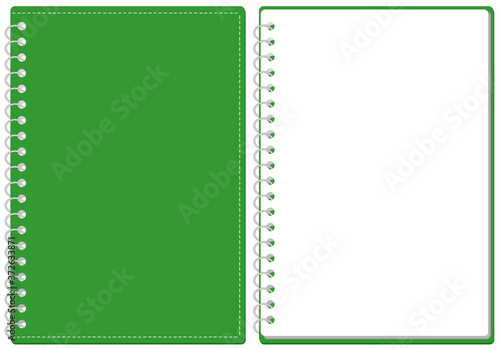 スケッチブック リングノート 表紙とページのセット イラスト ベクター ※A4のサイズ