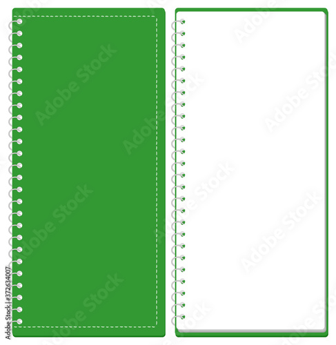 スケッチブック リングノート 表紙とページのセット イラスト ベクター ※A4の三つ折りサイズ
