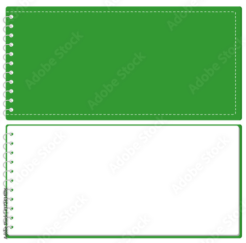 スケッチブック リングノート 表紙とページのセット イラスト ベクター ※A4の三つ折りサイズ
