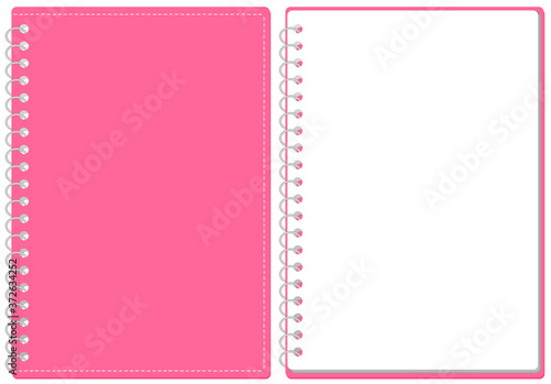 スケッチブック リングノート 表紙とページのセット イラスト ベクター ※A4のサイズ
