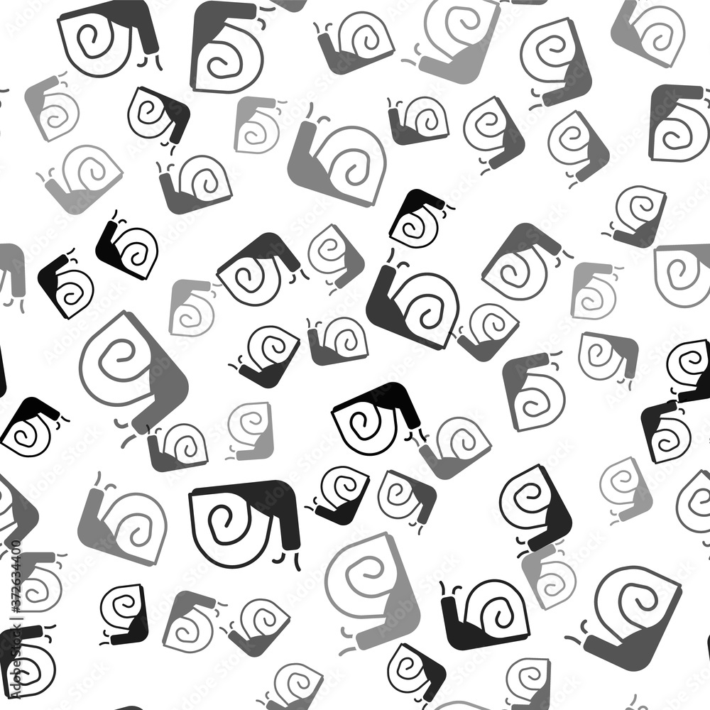 Black Snail icon isolated seamless pattern on white background. Vector. Black Snail icon isolated seamless pattern on white background. Vector.