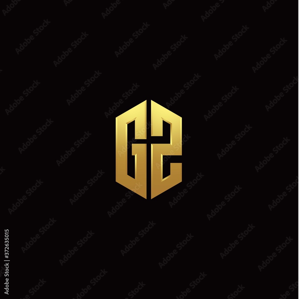 G Z modern monogram style initial logo template G Z modern monogram style initial logo template