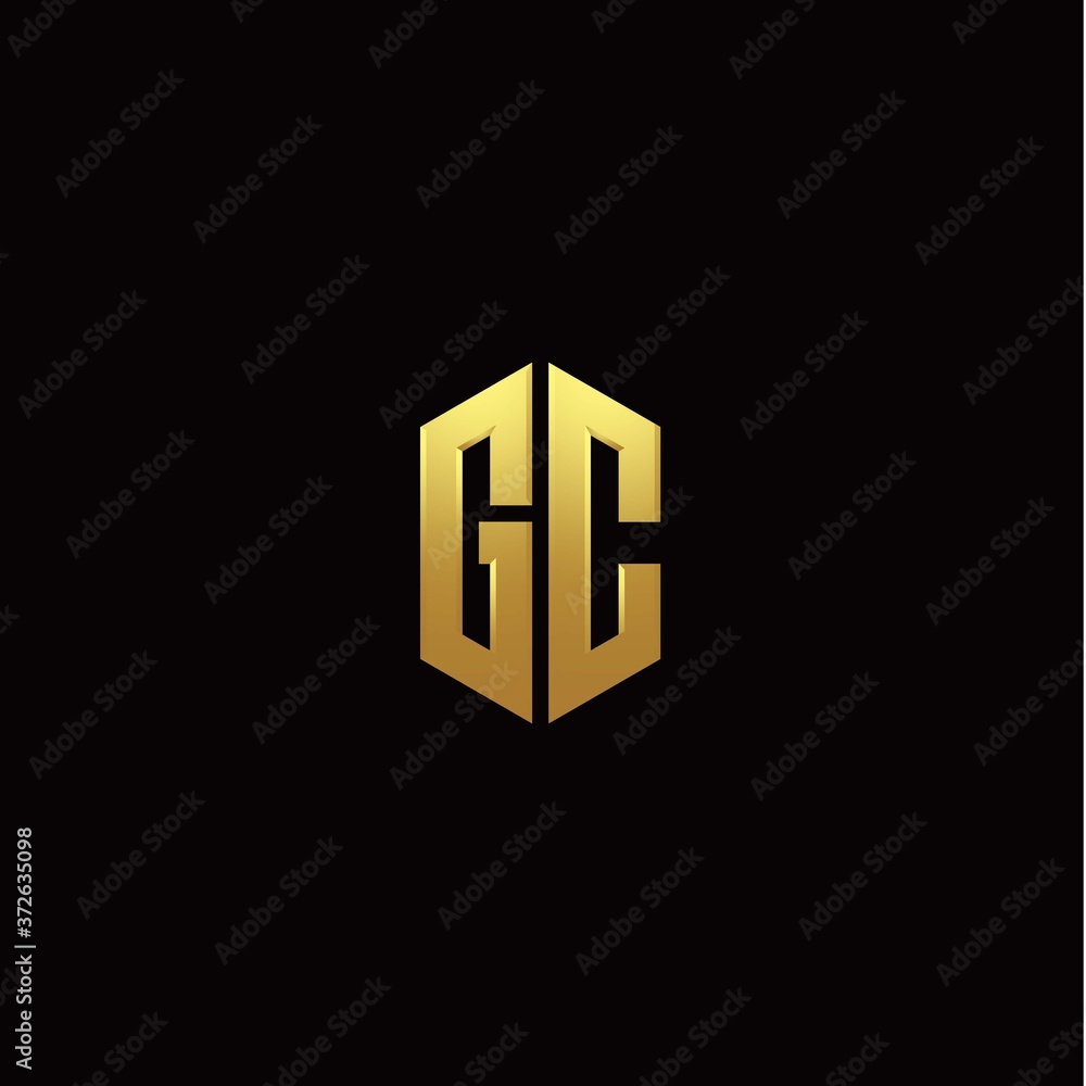 G C modern monogram style initial logo template G C modern monogram style initial logo template
