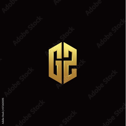 G Z modern monogram style initial logo template