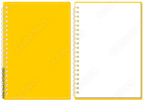 スケッチブック リングノート 表紙とページのセット イラスト ベクター ※A4のサイズ