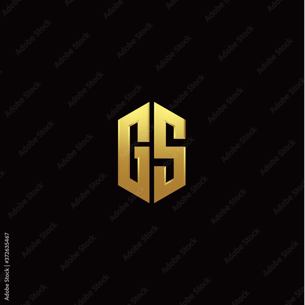 G S modern monogram style initial logo template G S modern monogram style initial logo template