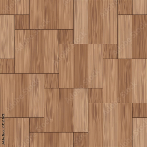 Flooring wooden seamless pattern. Floor wood parquet. Design laminate. Parquet rectangular tessellation. Floor tile parquetry plank. Hardwood tiles. Rectangles slabs brown wooden. Vector background