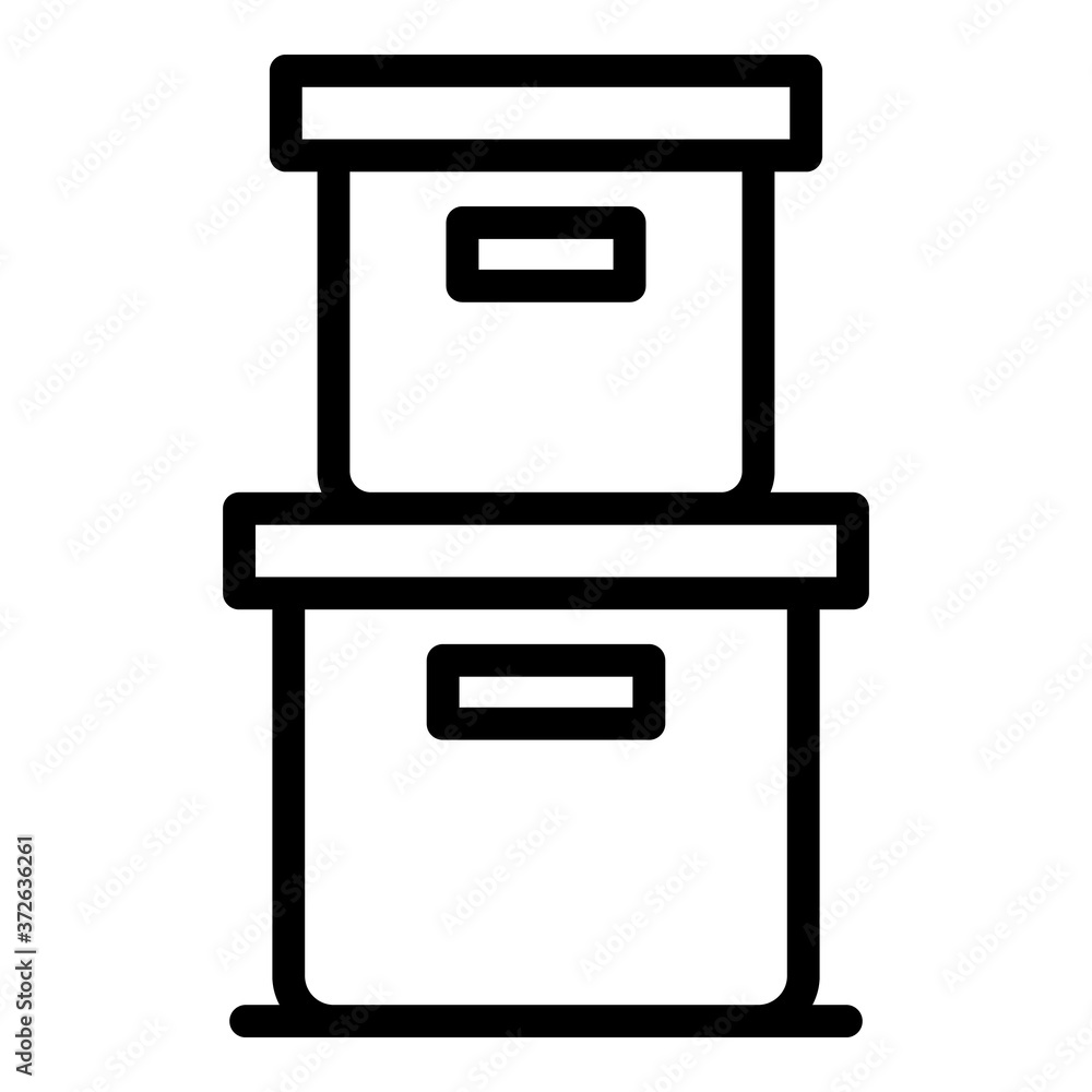 Archive boxes icon. Outline archive boxes vector icon for web design isolated on white background Archive boxes icon. Outline archive boxes vector icon for web design isolated on white background