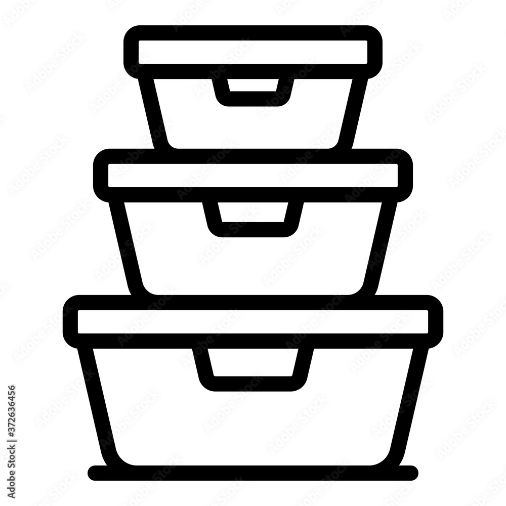 Lunch boxes icon. Outline lunch boxes vector icon for web design isolated on white background Lunch boxes icon. Outline lunch boxes vector icon for web design isolated on white background