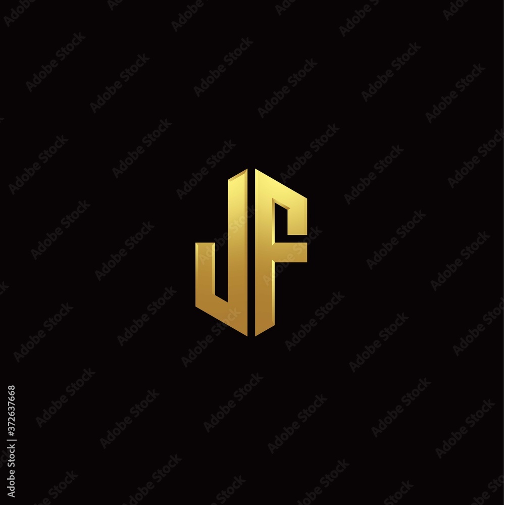 J F modern monogram style initial logo template J F modern monogram style initial logo template
