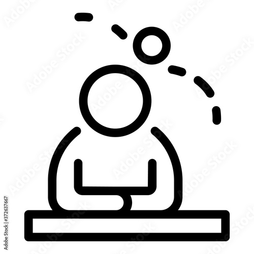 Teen problems icon. Outline teen problems vector icon for web design isolated on white background