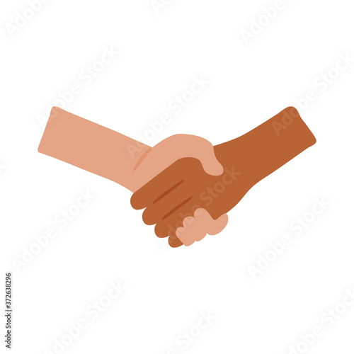 handshake humans flat style icon