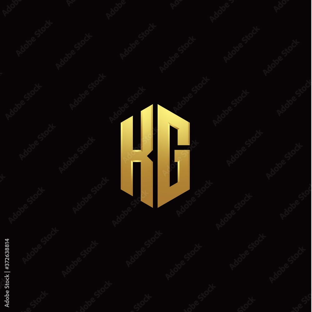K G modern monogram style initial logo template K G modern monogram style initial logo template
