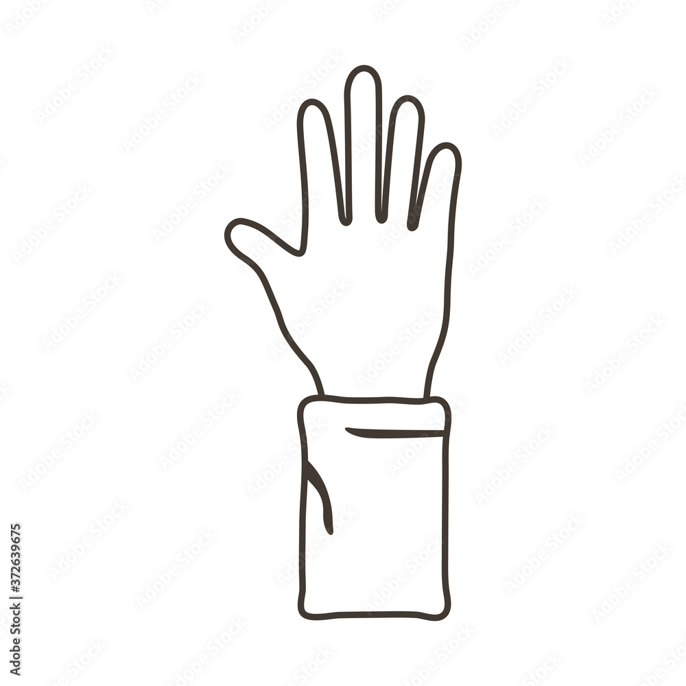 hand human stop protesting line style icon hand human stop protesting line style icon