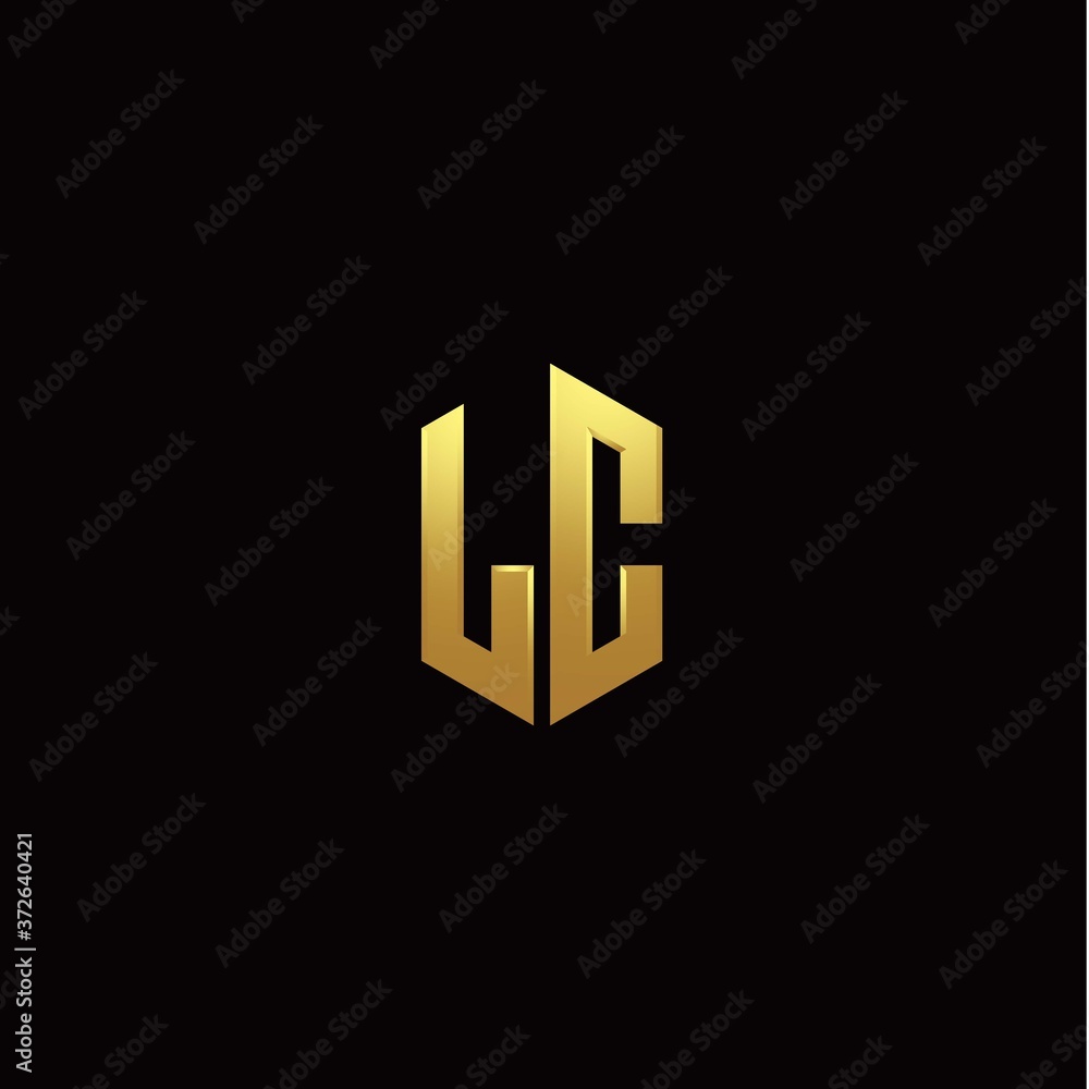 L C modern monogram style initial logo template L C modern monogram style initial logo template