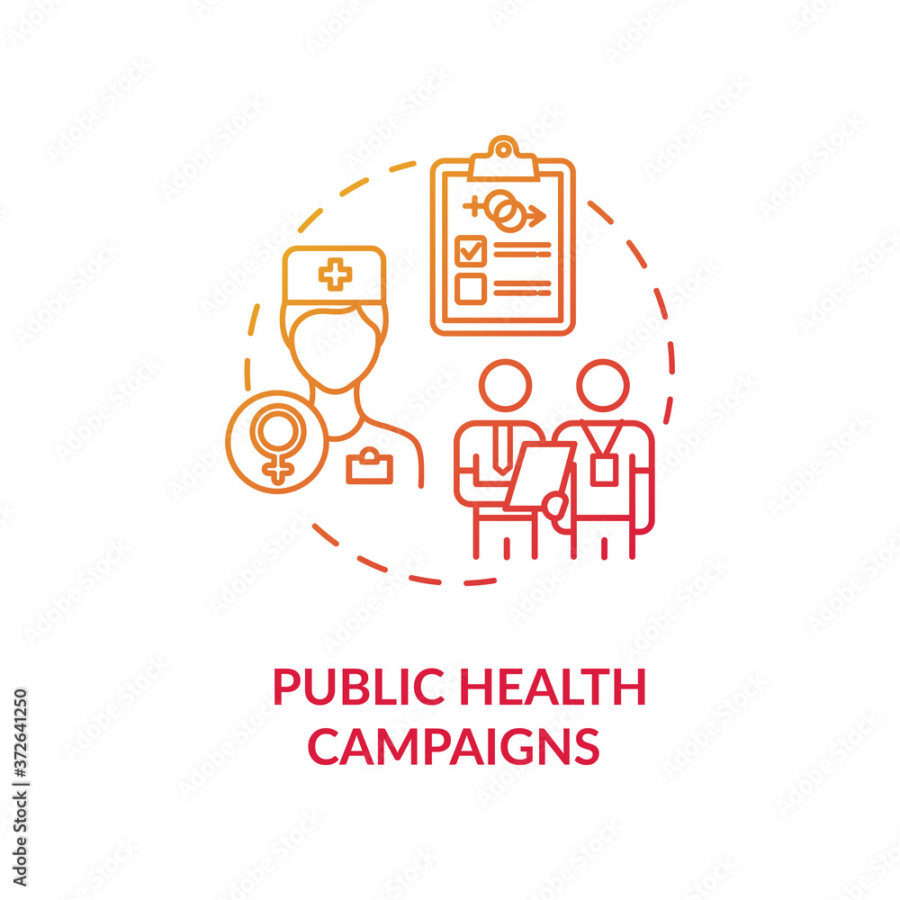 Public health campaigns concept icon. Sexual education, medical service ...